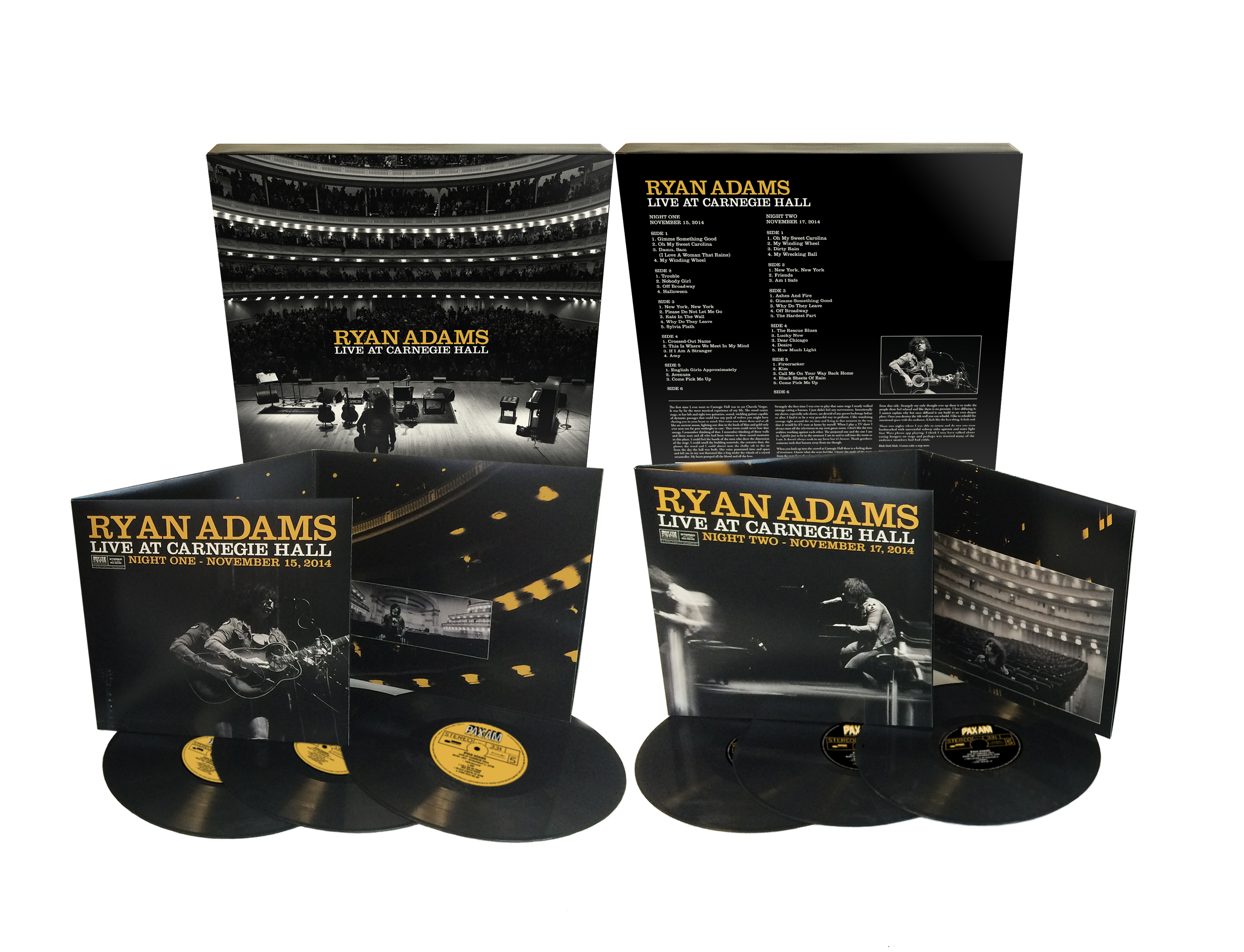 RYAN ADAMS: LIVE AT CARNEGIE HALL Limited Edition Deluxe Vinyl Box Set