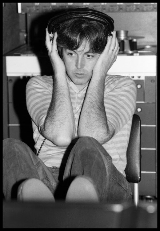 © 1983 Paul McCartney Photographer: Linda McCartney Paul at AIR London Studios, 1983.