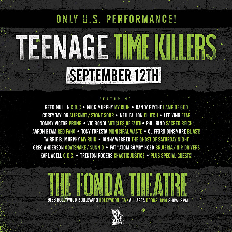 Only performance. Randy Blythe and Corey Taylor. Time Killer. Teenage time Killers Band. Killing time Band.